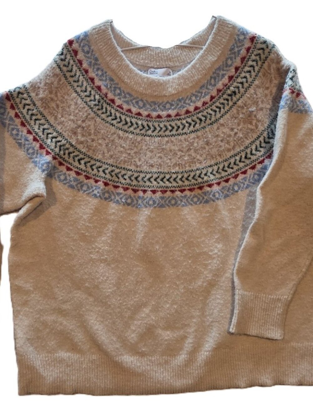 *Fall/Winter - Croft & Barrow Women's Fair Isle Nordic Knit Sweater Cream Blue*